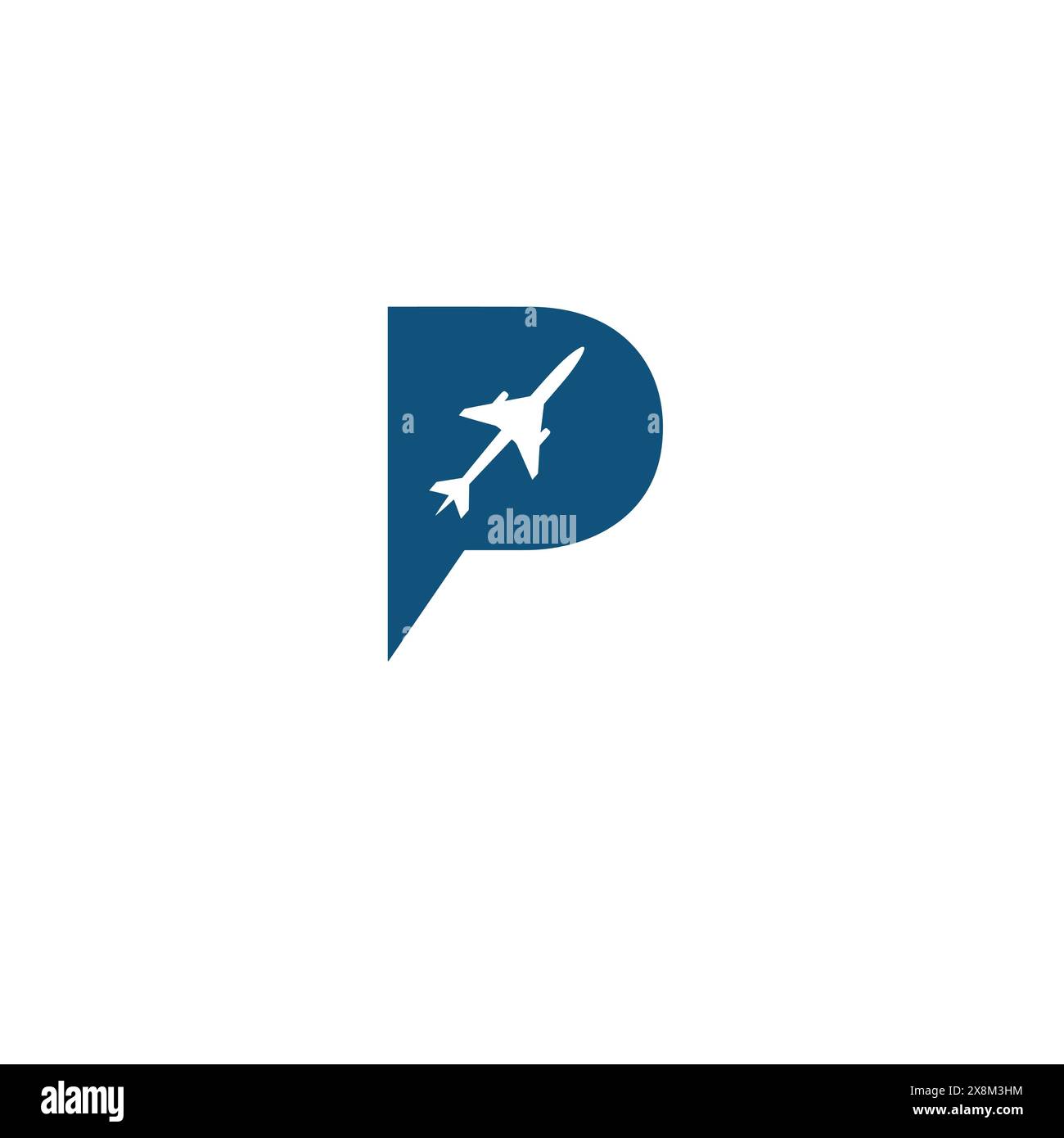 Letter P Tour und Travel Logo Design Vektor Stock Vektor