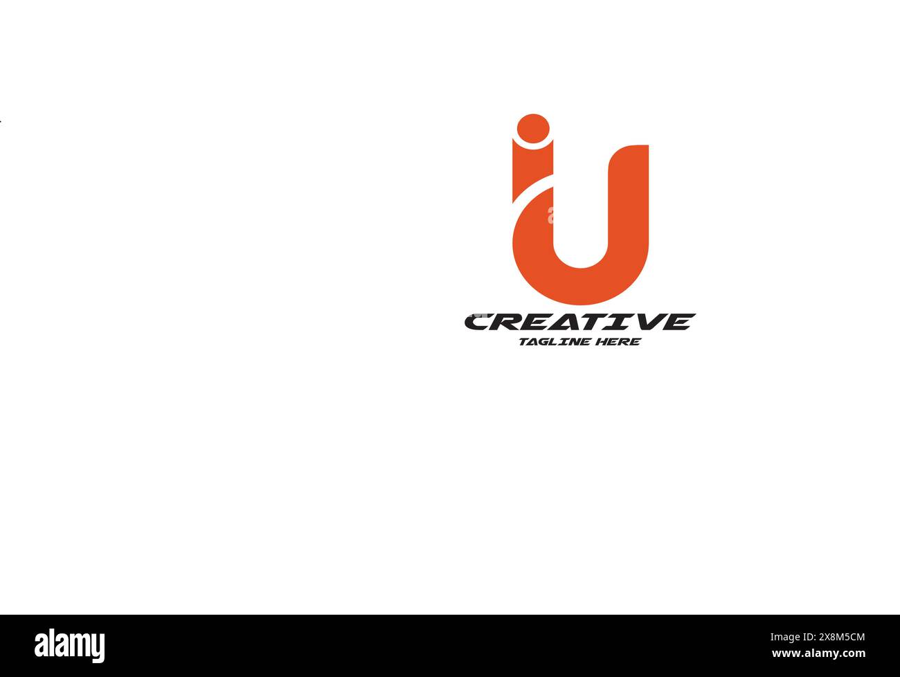 Creative Letter IU-Logo-Vektor Stock Vektor
