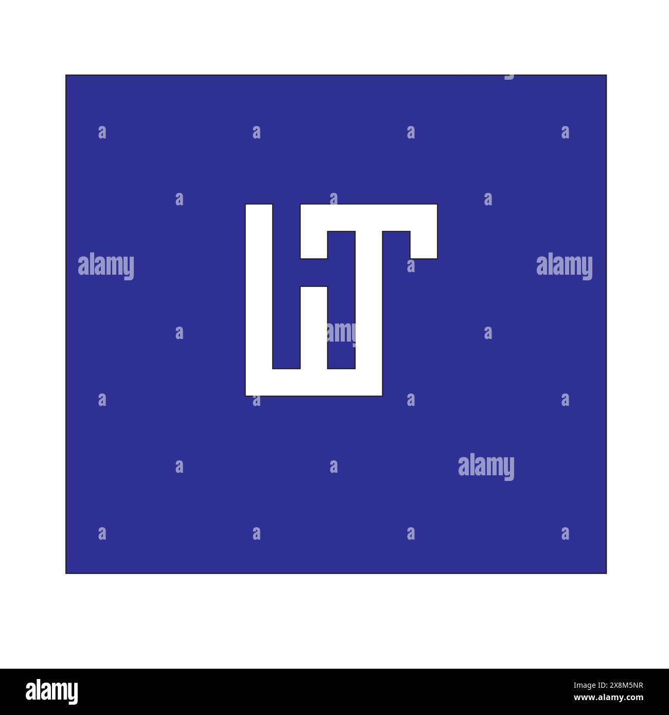 Buchstaben TW oder WT Logo Monogramm Stock Vektor