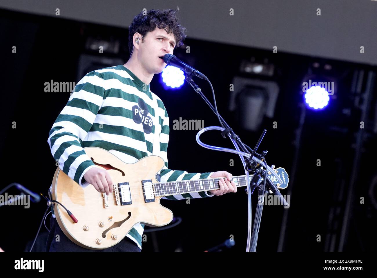 Ezra Koenig von Vampire Weekend während des BBC Radio1 Big Weekend im Stockwood Park, Luton. Bilddatum: Sonntag, 26. Mai 2024. Stockfoto