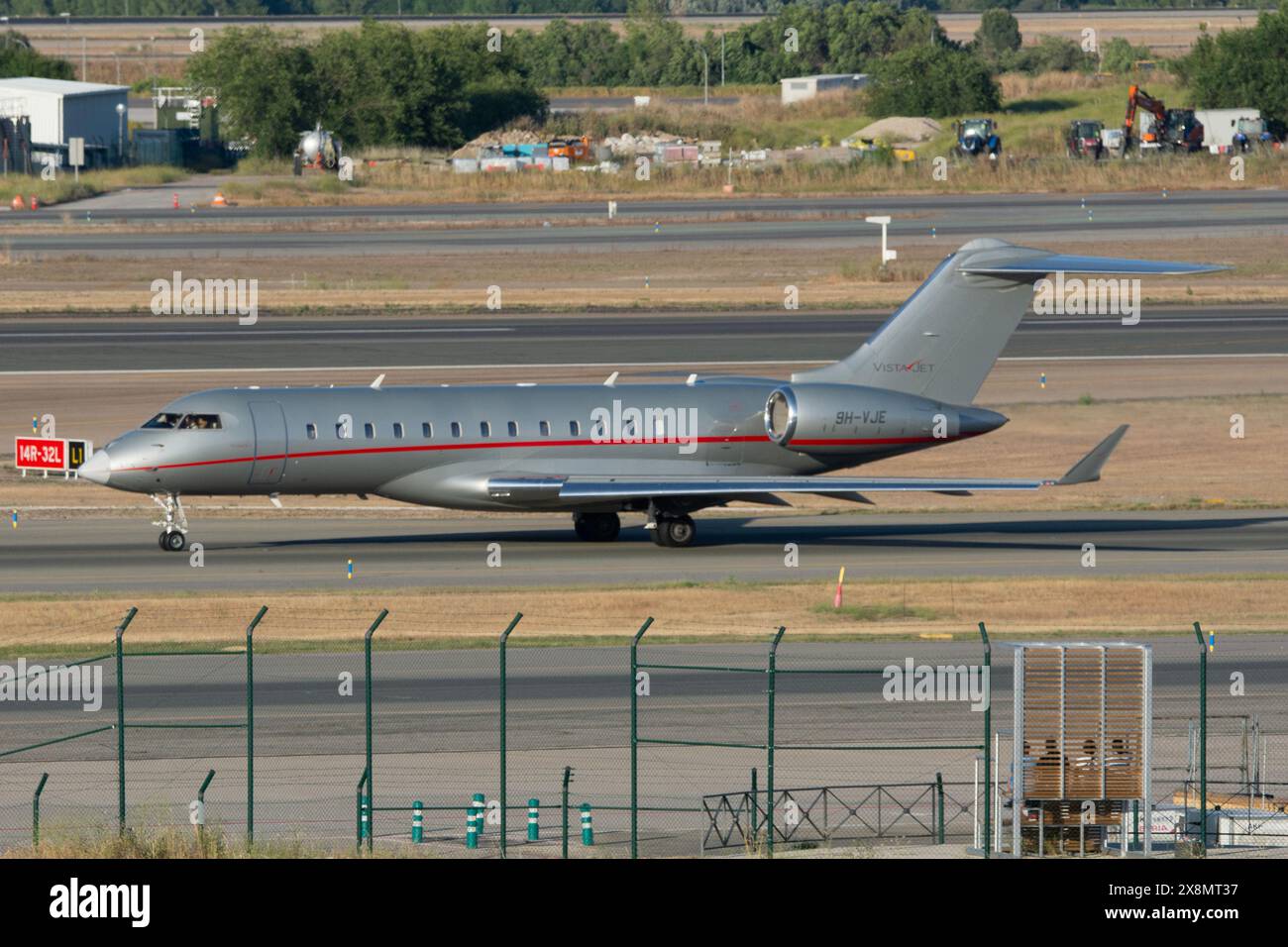 Bombardier BD-700-1A10 Global 6000 Business Flugzeug am Flughafen Madrid Stockfoto