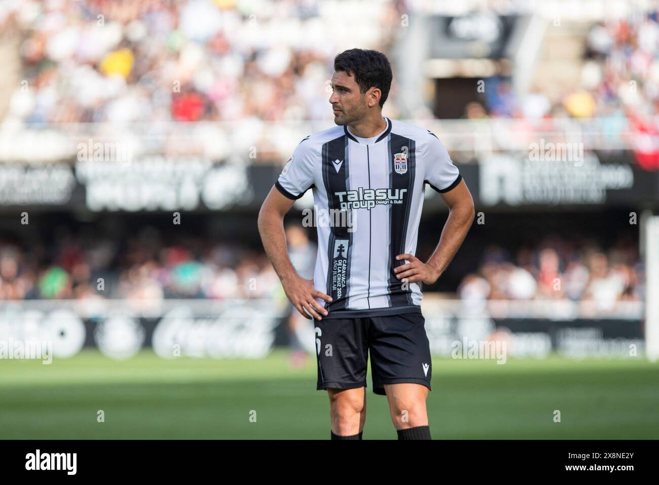 Cartagena, Spanien. Mai 2024. Andy Rodriguez, Spieler des FC Cartagena während des Spiels, FC Cartagena gegen SD Huessca, reguläres Hypermotion League-Spiel Cartagonova Stadion, Cartagena, Region Murcia Spanien, 26. Mai 2024. Quelle: Pascu Méndez/Alamy Live News Stockfoto