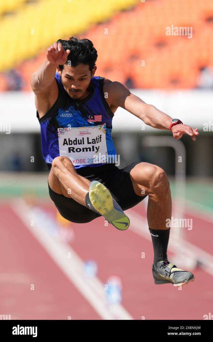 Hyogo, Japan. Mai 2024. Abdul Latif ROMLY (MAS) Athletics : Kobe 2024 Para Athletics World Championships Männer Langsprung T20 Finale im Kobe Universiade Memorial Stadium in Hyogo, Japan . Quelle: AFLO SPORT/Alamy Live News Stockfoto