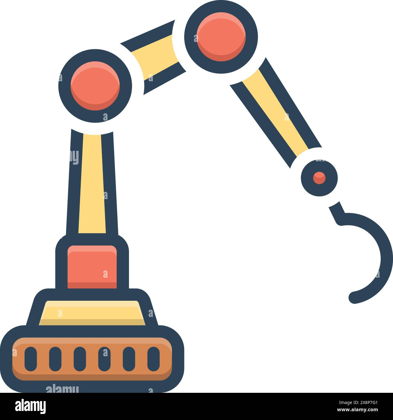 Symbol für mechanischen Arm, mechanisch Stock Vektor