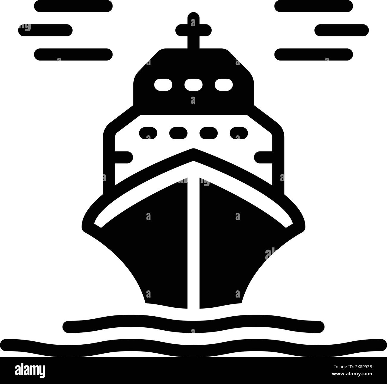 Symbol für Fähre, Boot Stock Vektor