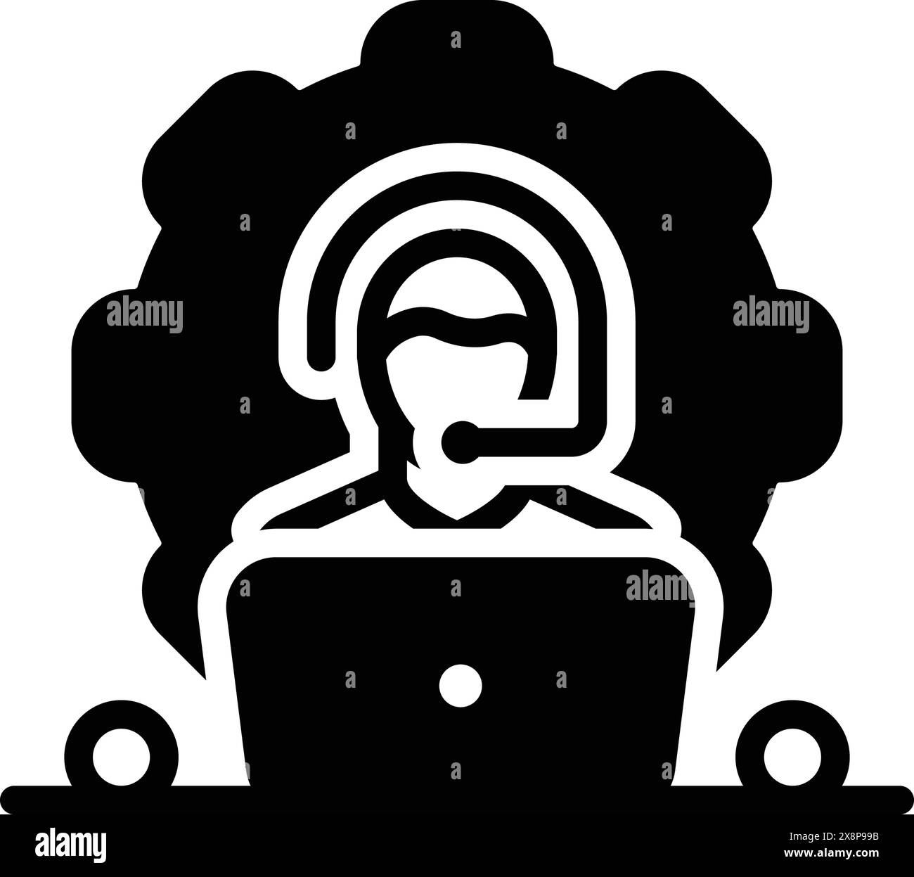 Symbol für technischen Support, Service Stock Vektor