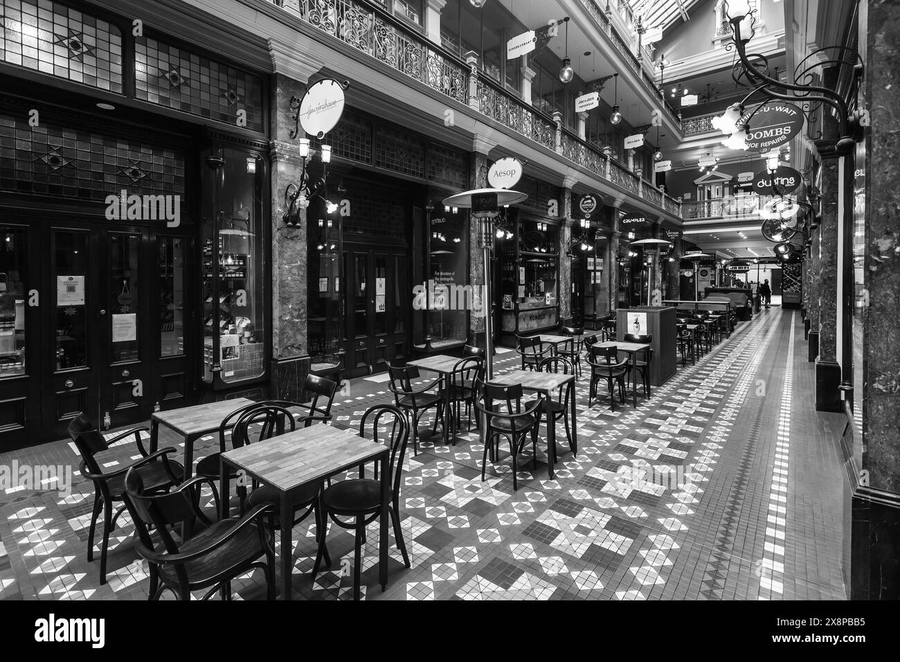 Die Strand Arcade im zentralen Geschäftsviertel sieht sehr verlassen aus, da die Lockdown in Sydney aufgrund des Delta-Stamms von COVID-19 fortgesetzt wird. Toda Stockfoto