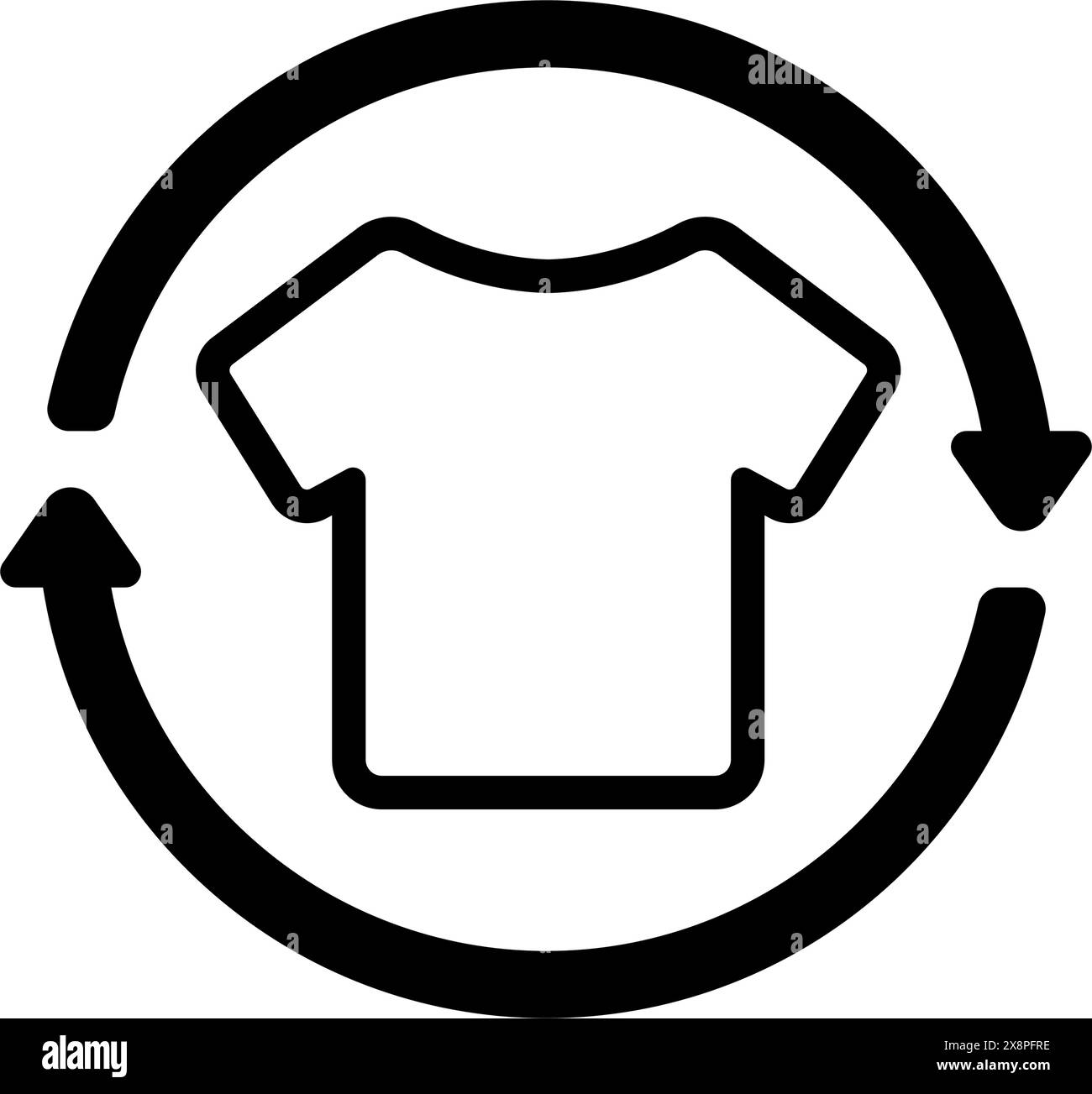 Illustration von Vektorsymbolen zum Thema Ökologie (Wiederverwendung von Kleidung) Stock Vektor