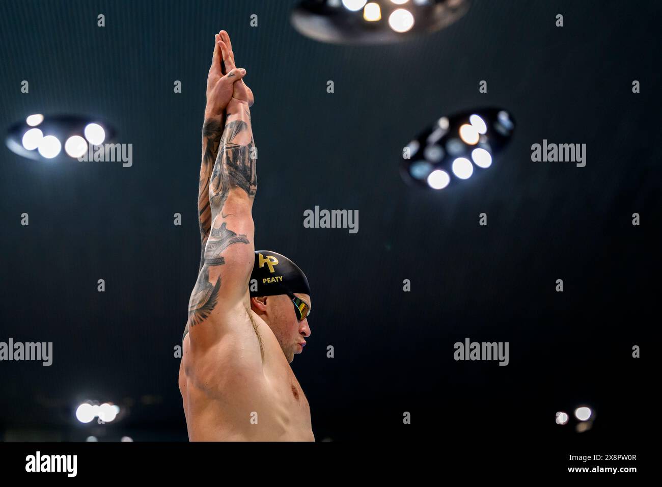 LONDON, VEREINIGTES KÖNIGREICH. 26. Mai 2024. Adam Peaty tritt am Sonntag, den 26. Mai 2024, beim AP Race London International 2024 im London Aquatics Centre im 50-m-Superfinale der Herren an. LONDON ENGLAND. Quelle: Taka G Wu/Alamy Live News Stockfoto