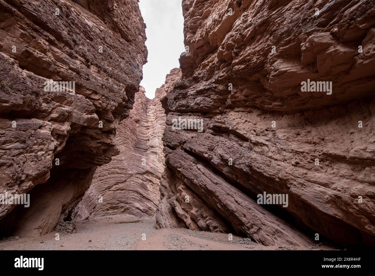 Ein verrückter Canyon namens Garganta del Diablo im Norden Argentiniens. Stockfoto