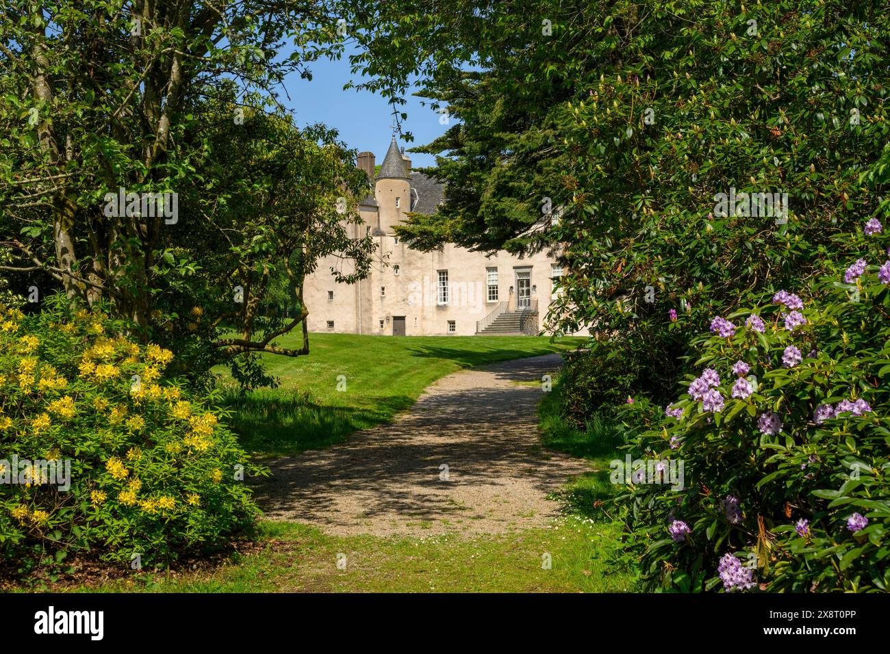 Drum Castle and Gardens, Drumoak, Deeside, Aberdeenshire, Schottland, UK. Stockfoto