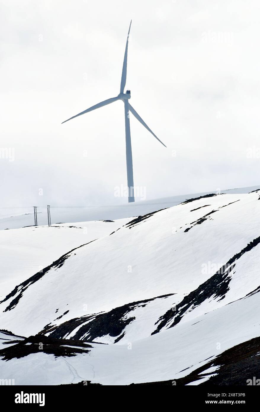 Norwegen, Varanger, Windrotor Stockfoto