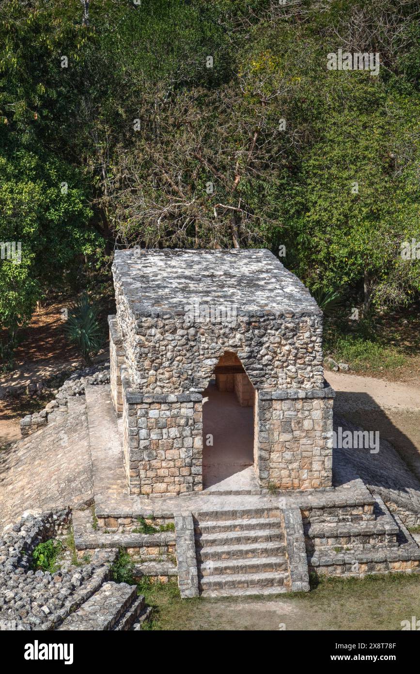 Vorkragenden Arch, Ek Balam Maya-archäologische Website, Yucatan, Mexiko Stockfoto