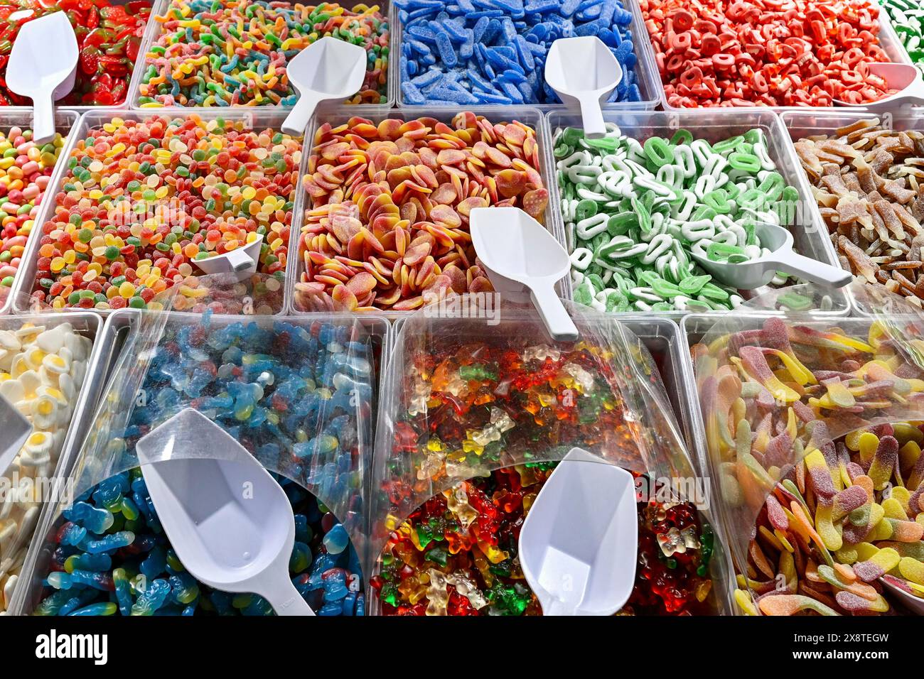 Süßwaren Gummibären und Fruchtgummis Stockfoto