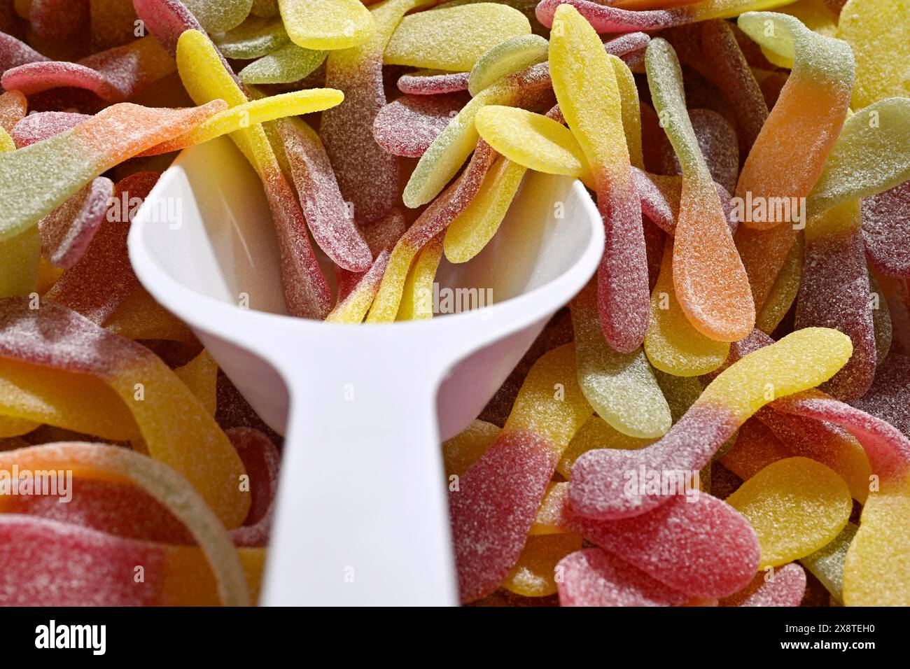 Süßwaren Fruchtgummis mit Zucker Stockfoto