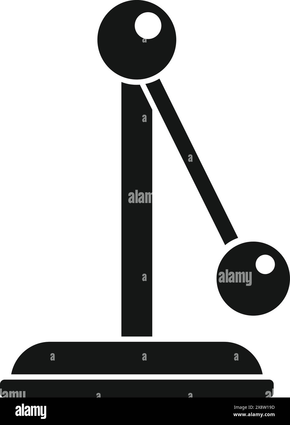 Vektor-Illustration einer schwarzen Schreibtischlampe Icon, perfekt für Bürodesigns Stock Vektor