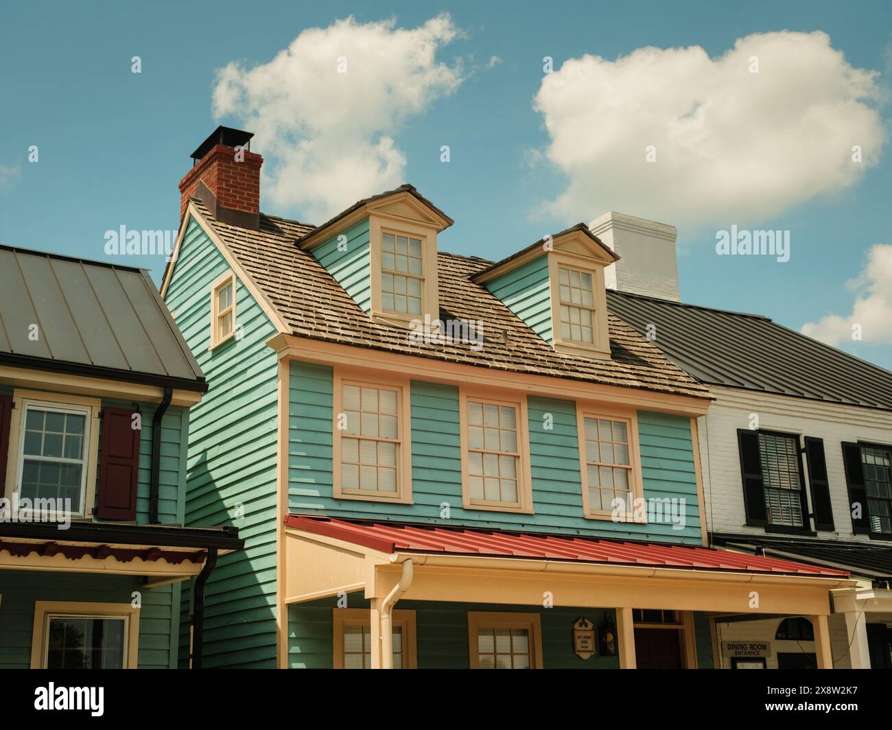 Ein farbenfrohes Haus in Chesapeake City, Maryland Stockfoto