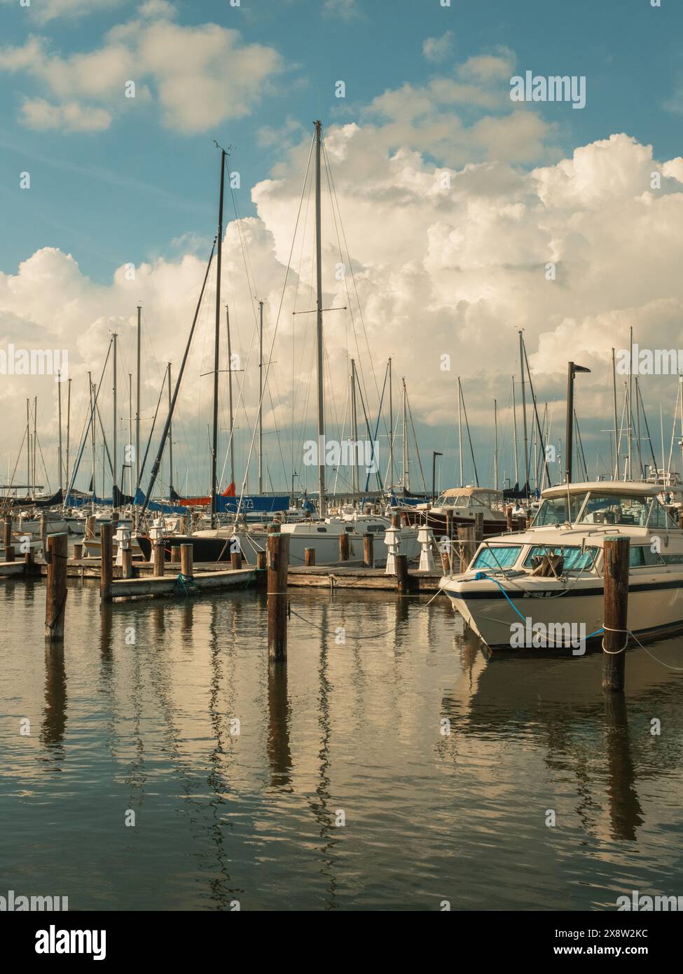 Boote im Long Wharf Park, Cambridge, Maryland Stockfoto