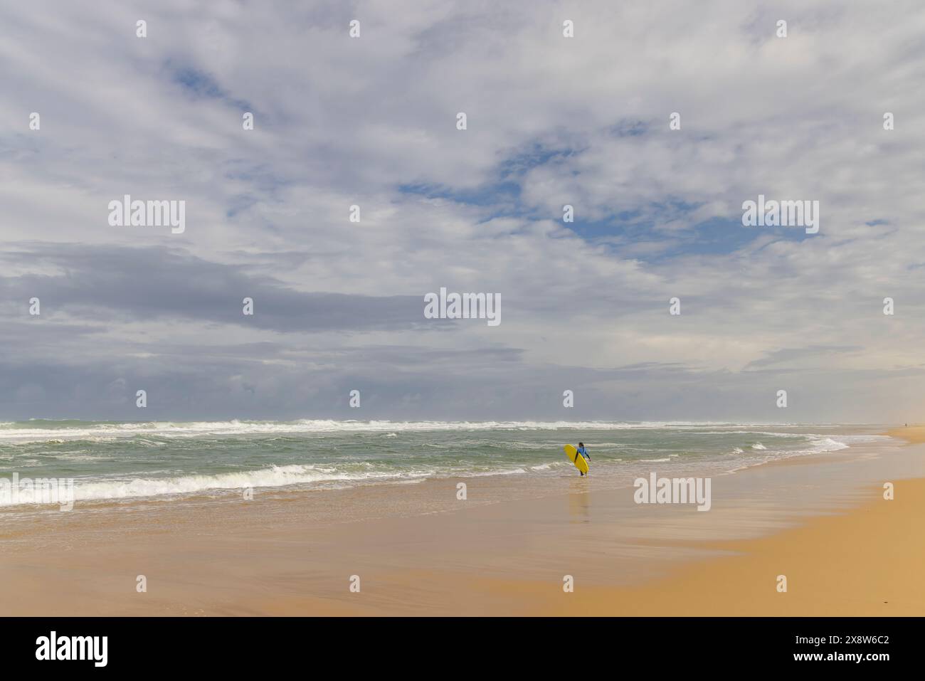 Plage Nord Beach, Mimizan, New Aquitaine, Frankreich Stockfoto