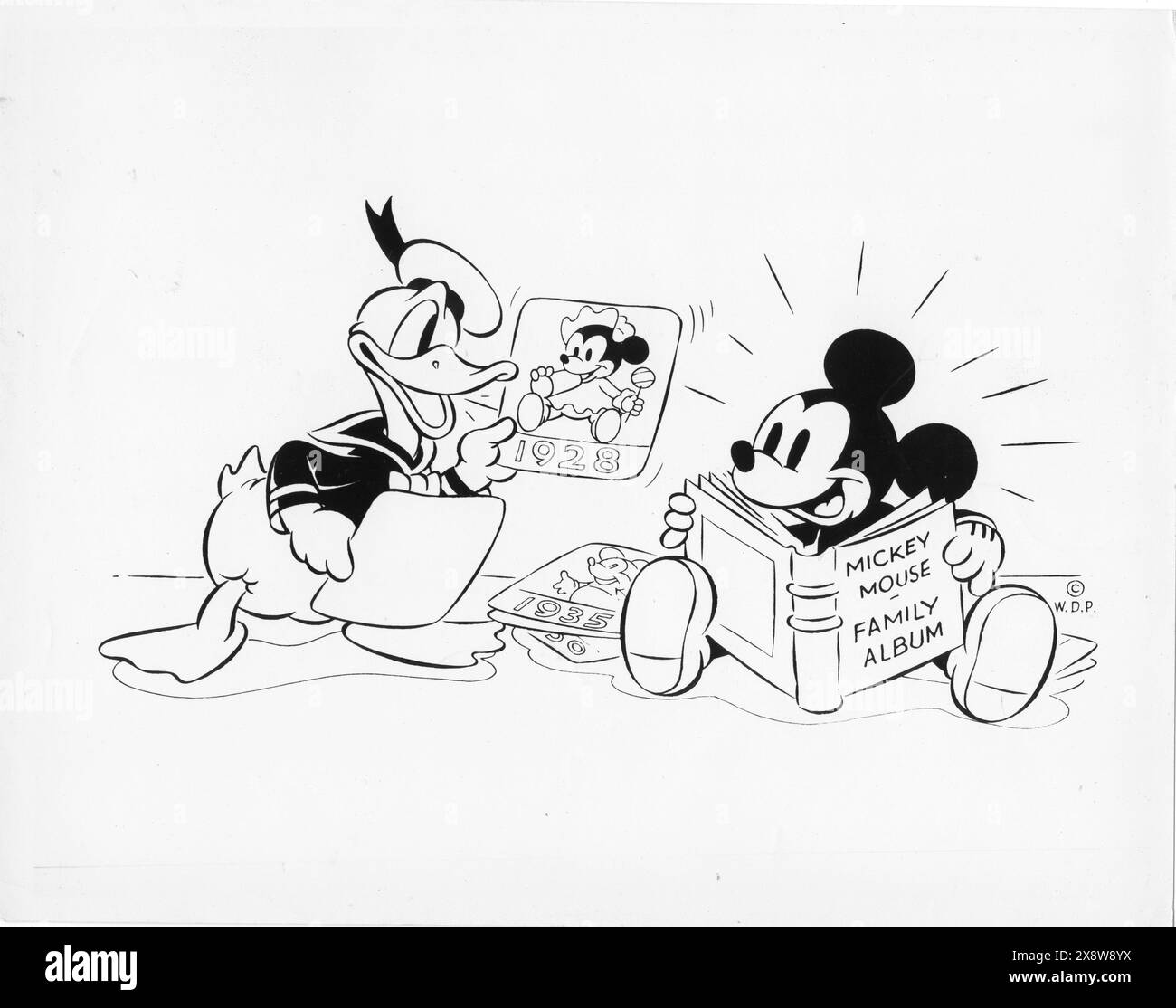 MICKEY MAUS 7. Geburtstag Werbung 1935 Walt Disney Productions / United Artists Stockfoto