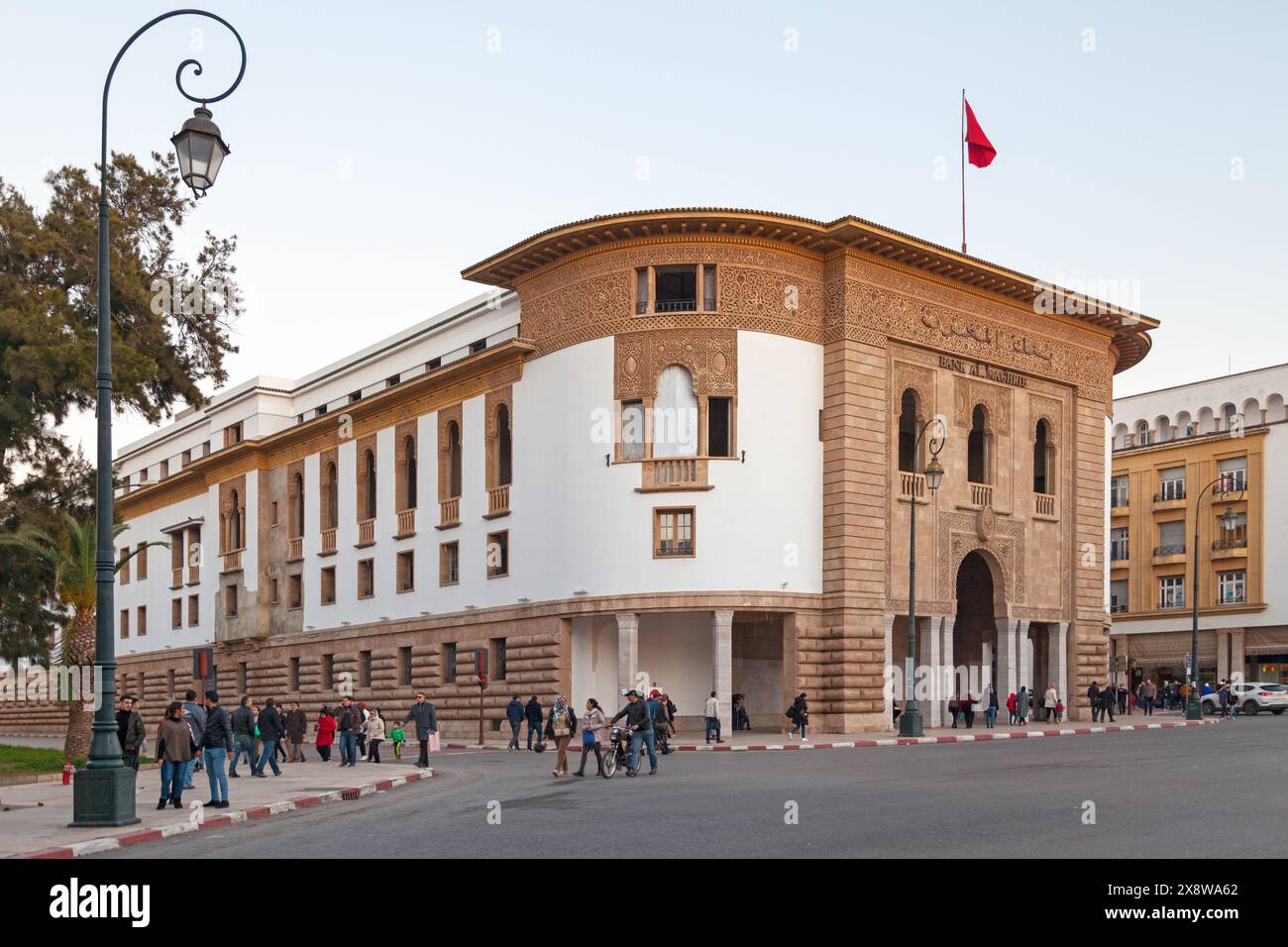Rabat, Marokko - 25. Januar 2019: Die Bank Al-Maghrib ist die Zentralbank des Königreichs Marokko. Es wurde 1959 als Nachfolger der B gegründet Stockfoto