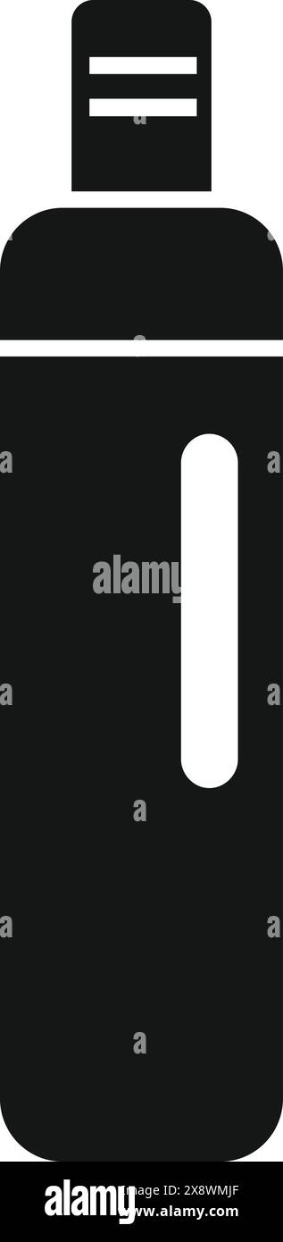 Vektorillustration einer einfachen Silhouette einer Wasserflasche, perfekt für Symbole und Grafikdesigns Stock Vektor