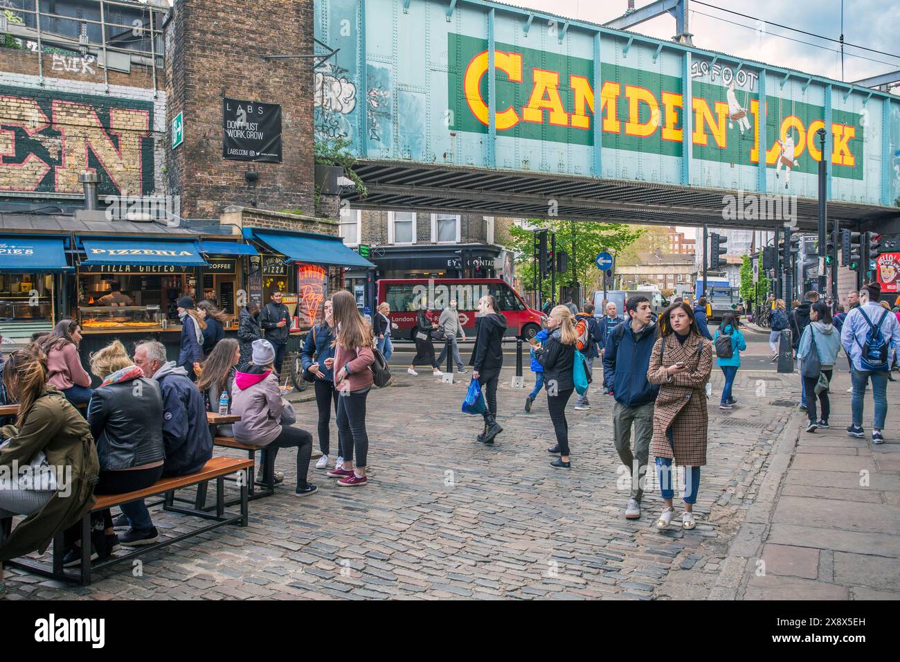 Camden Lock , Camden Town, London, England, Großbritannien, Vereinigtes Königreich, Vereinigtes Königreich. Stockfoto