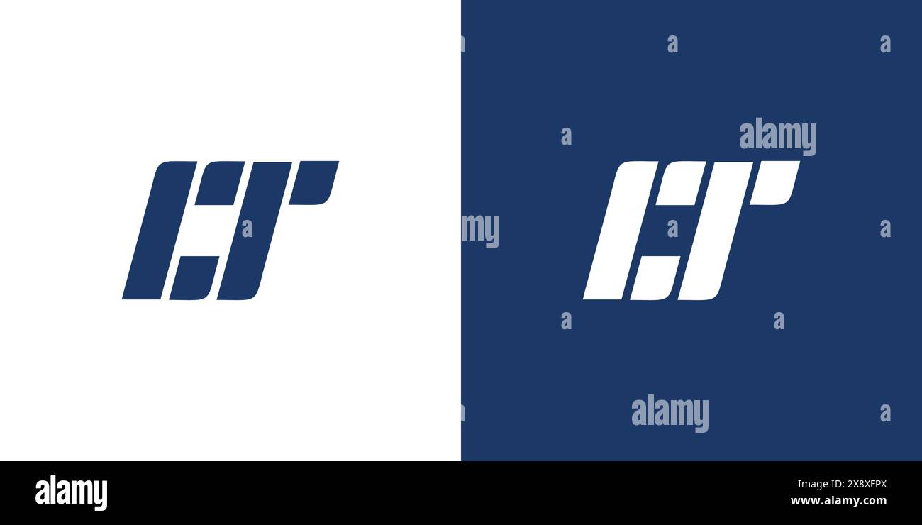 Modernes und einzigartiges Logo-Design mit CT-Initialen Stock Vektor