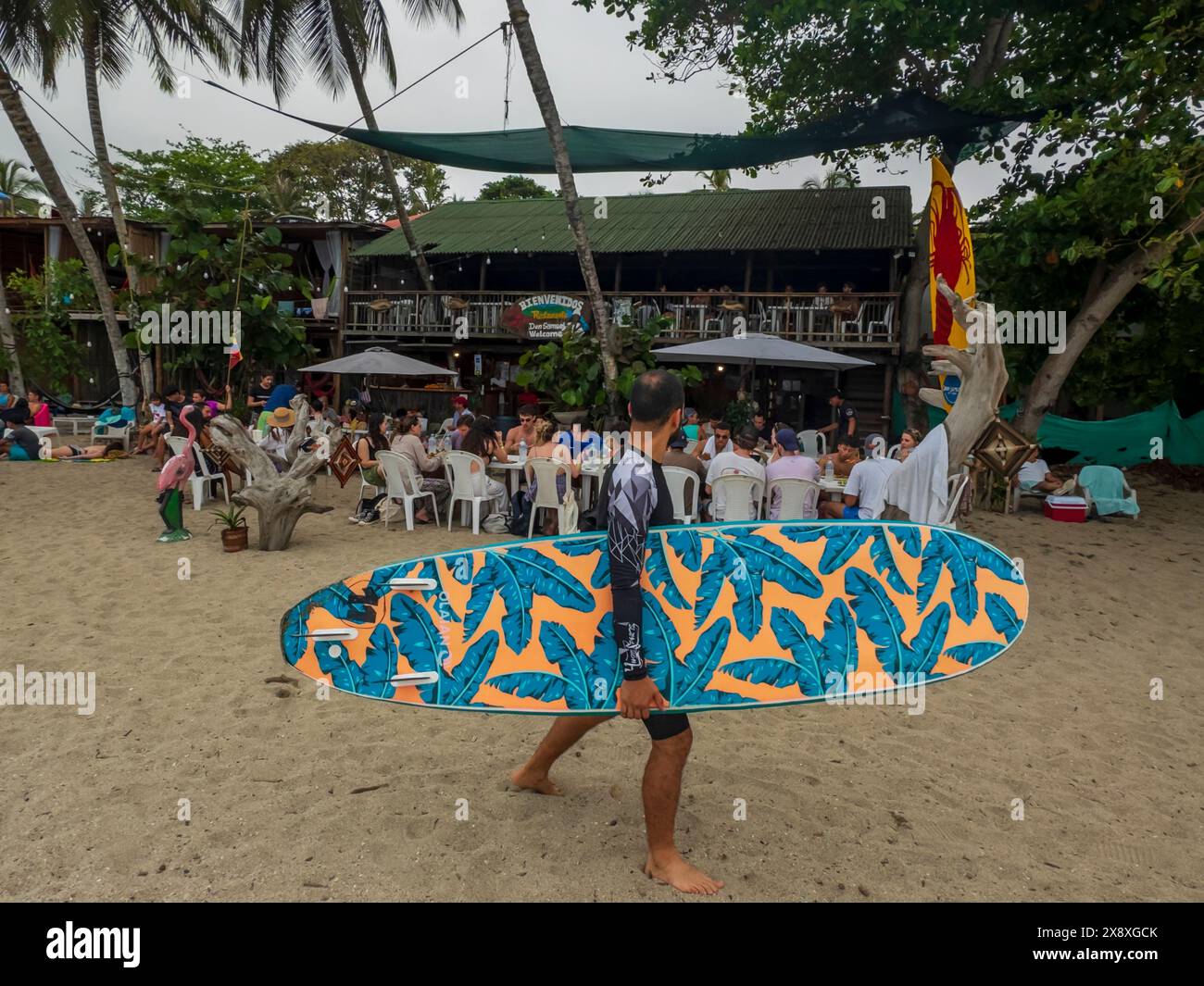 Costeno Beach liegt östlich des Tyrona Nationalparks und Santa Marta an der Karibikküste - Kolumbien Stockfoto