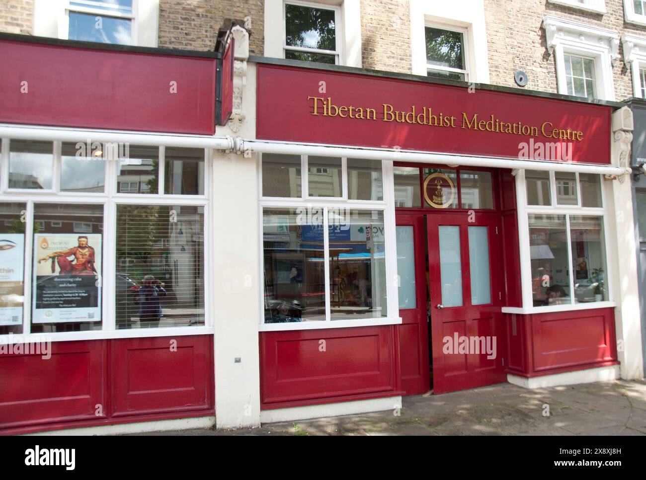 Rigpa Tibetisch Buddhist Meditation Centre; Caledonian Road, Islington, London, Großbritannien Stockfoto