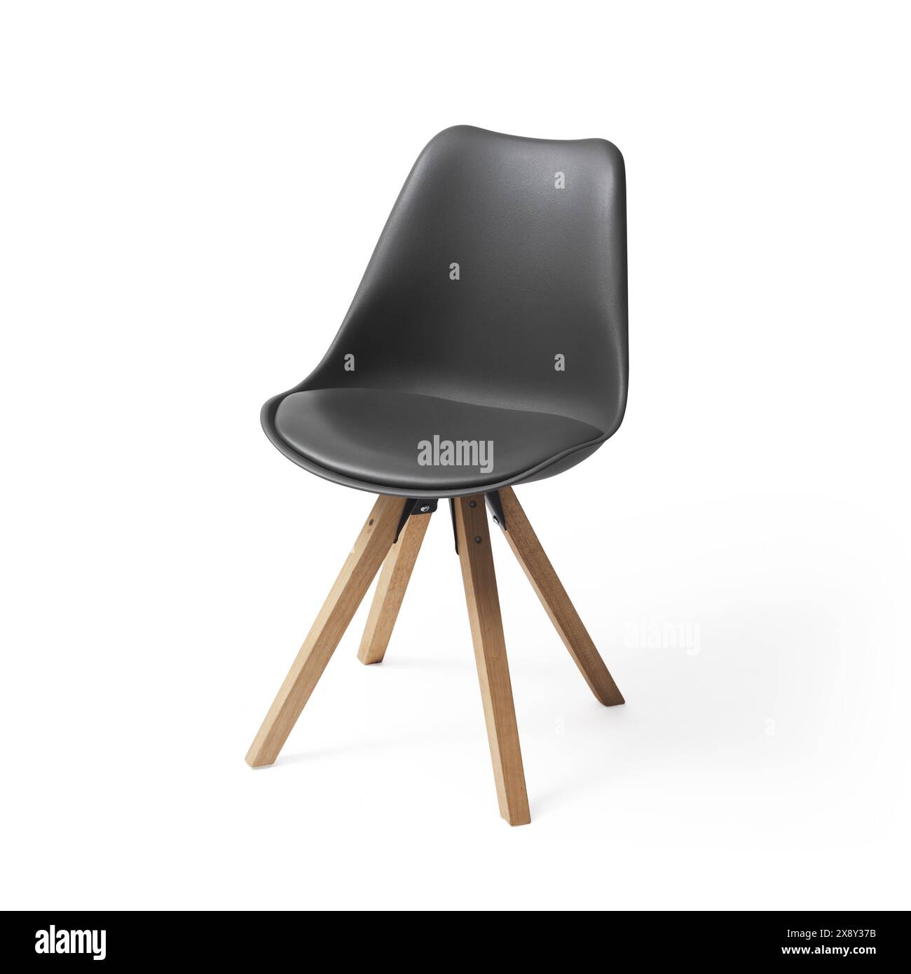 Moderner ergonomischer Stuhl isoliert auf weißem Hintergrund, Innendesign-Konzept Stockfoto