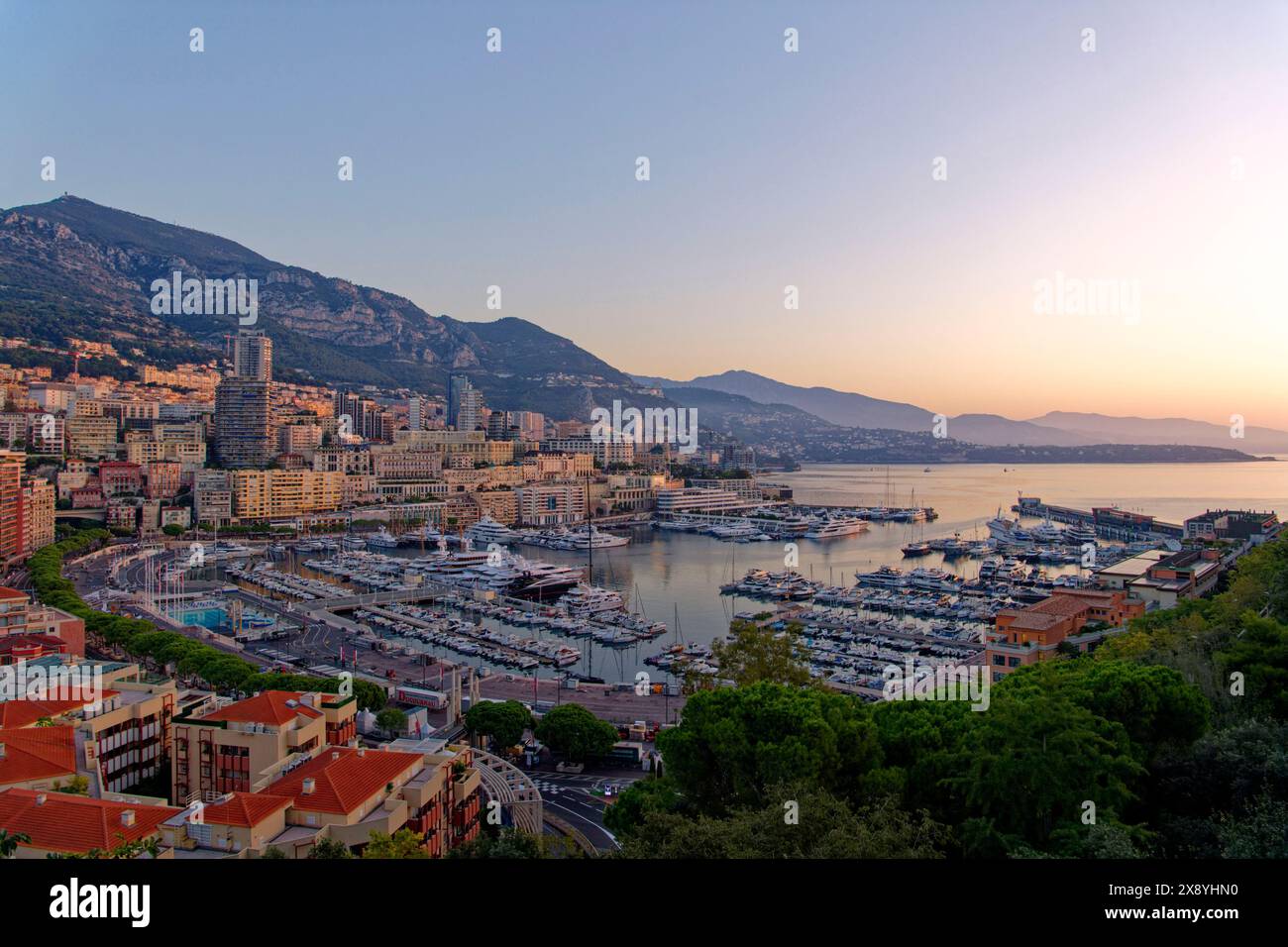 Fürstentum Monaco, Monaco, der Hafen von Fontvieille Stockfoto