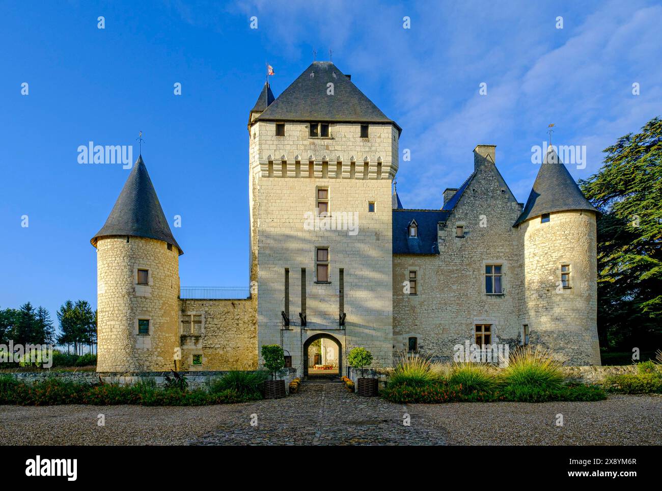 Frankreich, Touraine, Indre et Loire, Lemere, Burg des Schlosses 15 Jh. Stockfoto
