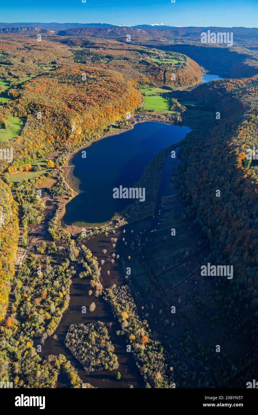 Frankreich, Jura, Chambly See (Luftaufnahme) Stockfoto