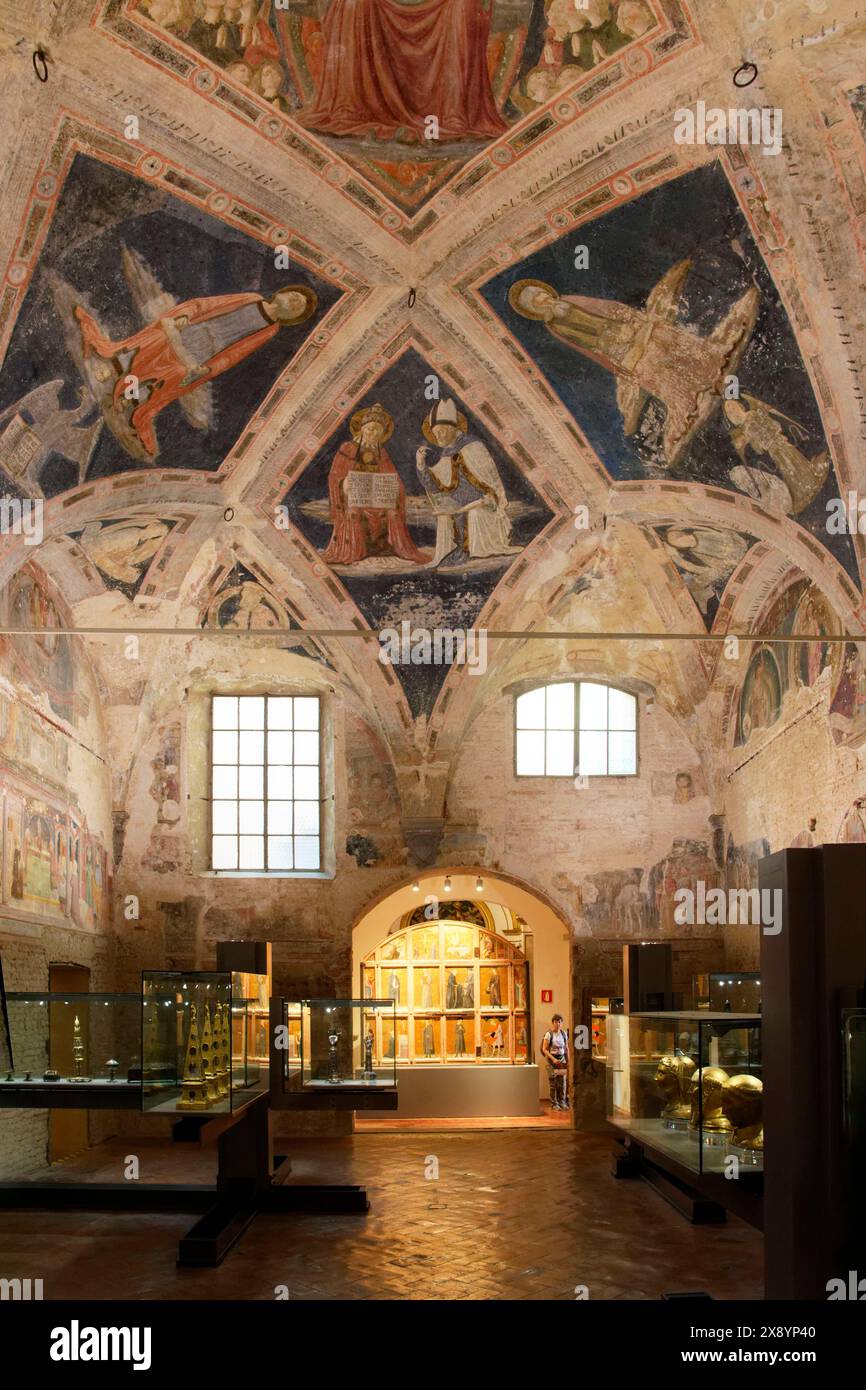 Italien, Toskana, Siena, historisches Zentrum, das von der UNESCO zum Weltkulturerbe erklärt wurde, die Altstadt, Santa Maria della Scala, ehemaliges Krankenhaus, das in ein M umgewandelt wurde Stockfoto