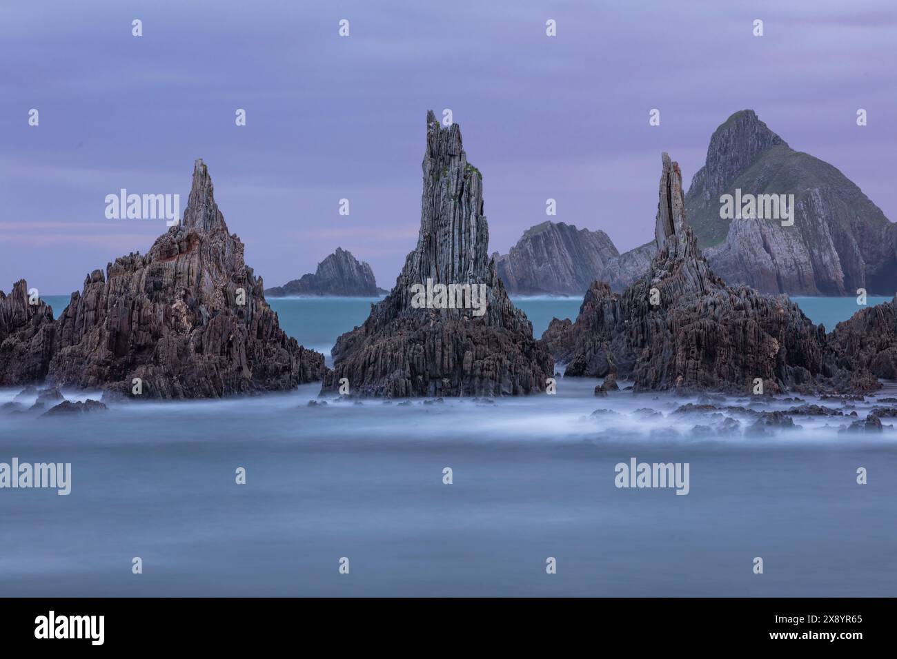 Spanien, Asturies, Santa Marina Gueirua Beach Stockfoto