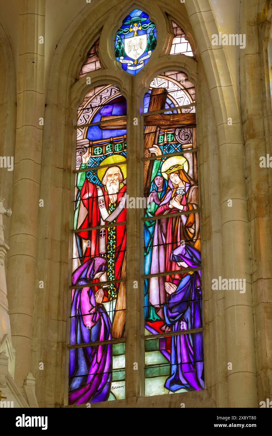 Frankreich, Meurthe et Moselle, Fey en Haye, Exaltation de la Sainte Croix (Exaltation des Holly Cross) Kirche, die zwischen 1923 und 1924 von der Coo wiederaufgebaut wurde Stockfoto