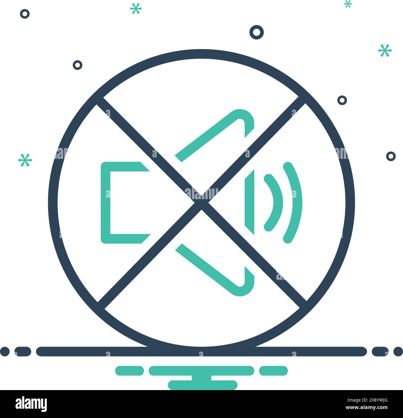 Symbol für leise, leise Stock Vektor