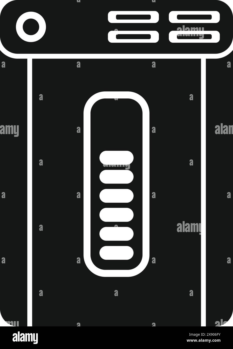 Vektorillustration eines Lesezeichensymbols in einem modernen Glyphenstil, geeignet für Web- und App-Schnittstellen Stock Vektor