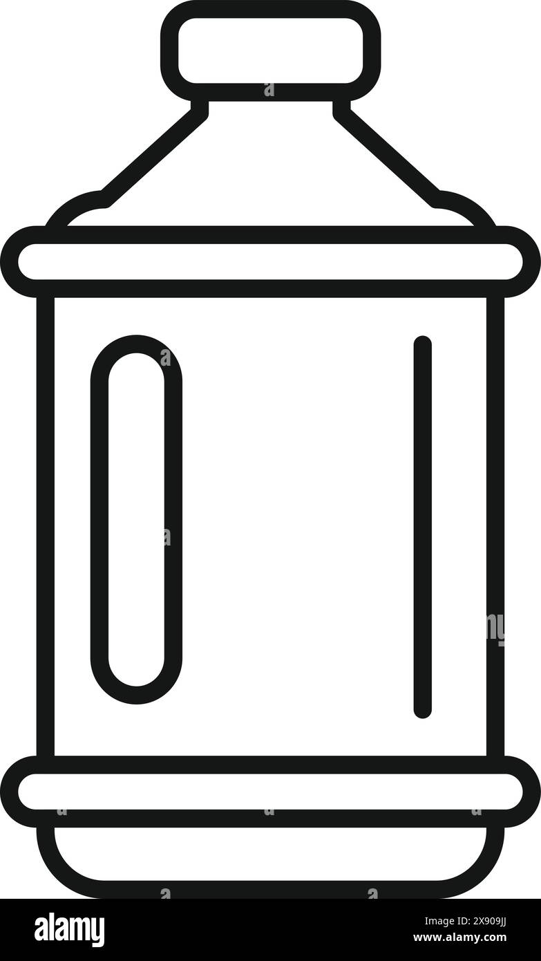 Vektorgrafik einer recycelbaren Kunststoffflasche, geeignet für umweltfreundliche Themen Stock Vektor