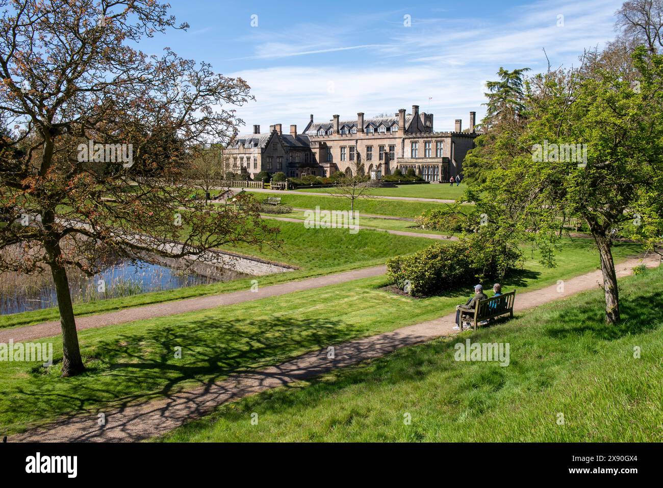 Ein Frühlingstag in Newstead Abbey, Nottinghamshire, England UK Stockfoto