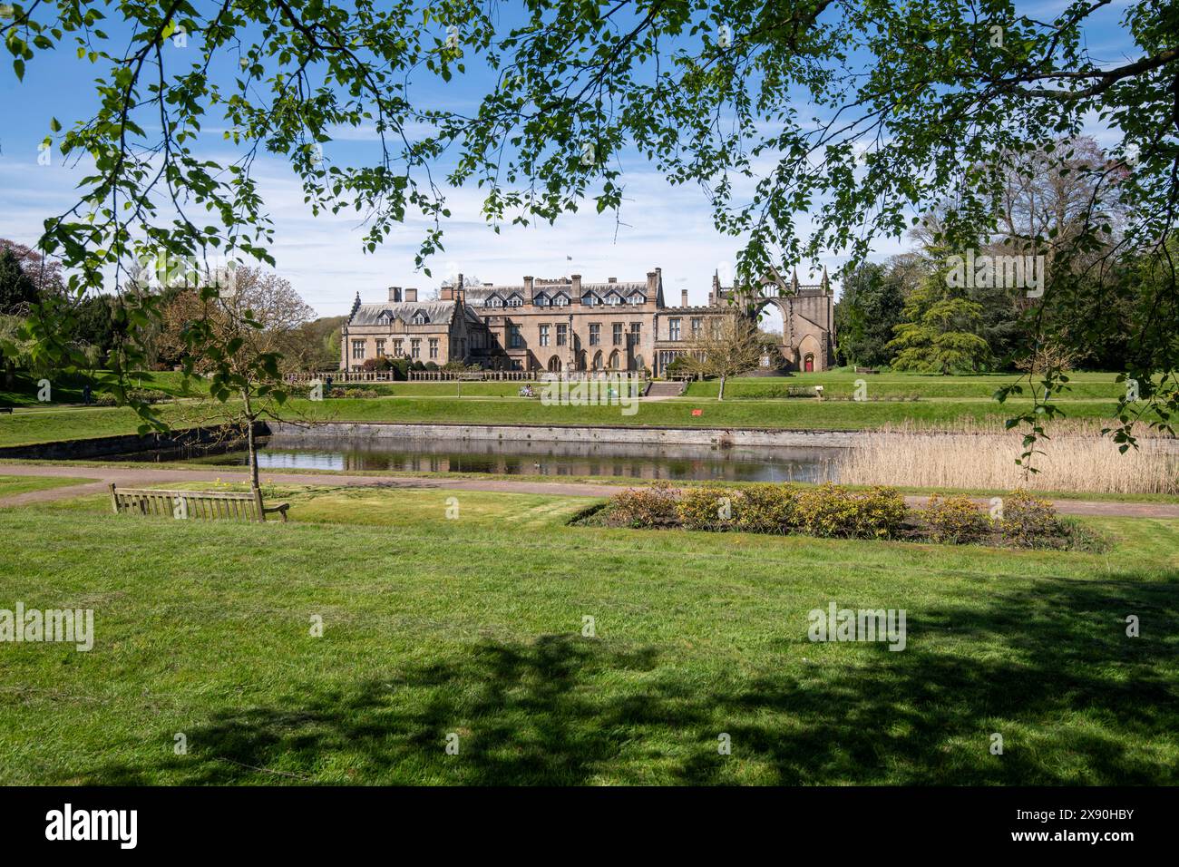 Ein Frühlingstag in Newstead Abbey, Nottinghamshire, England UK Stockfoto