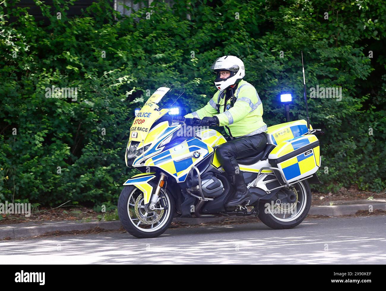 Polizeimotorrad. Stockfoto