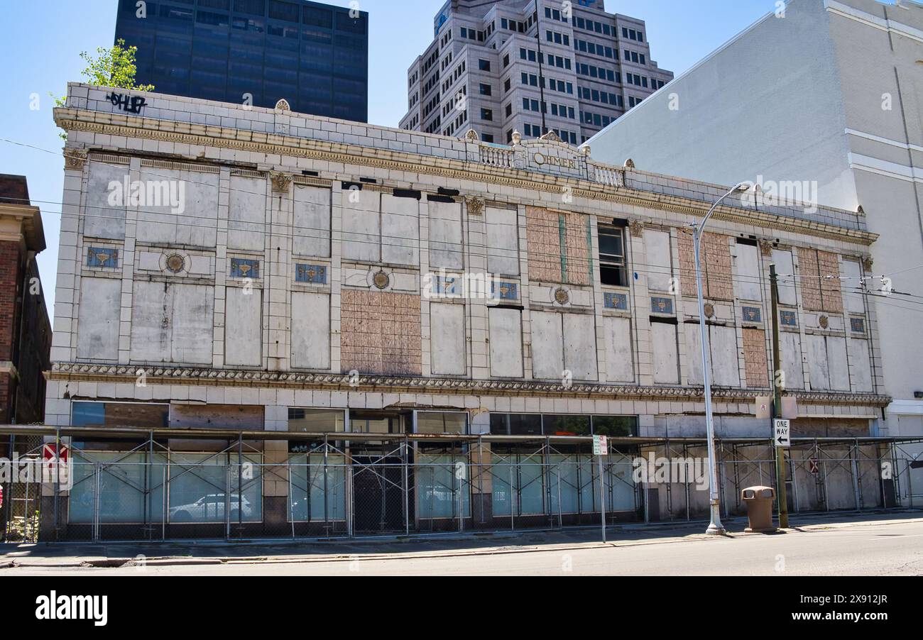 Das Ohmer Garagengebäude in der Innenstadt von Dayton Ohio, USA 2024 Stockfoto