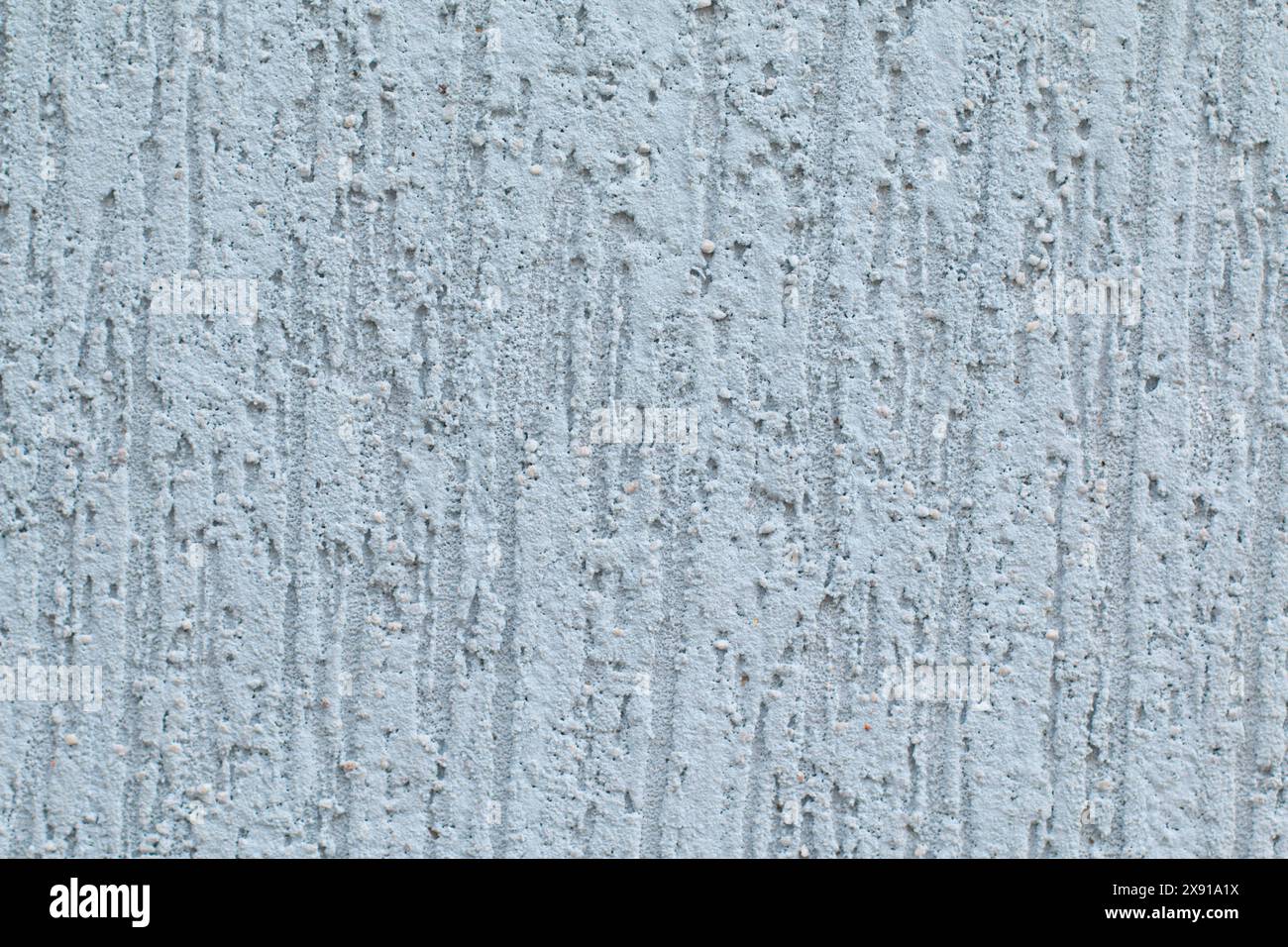 Hellblaue, putzartige Wandstruktur Stockfoto