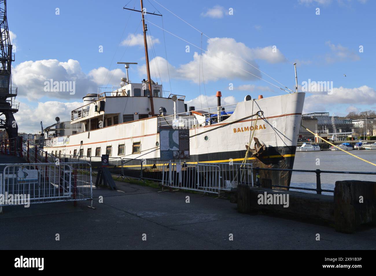 Das Balmoral im Hafen von Bristol. Bristol, England, Vereinigtes Königreich. Februar 2024. Stockfoto