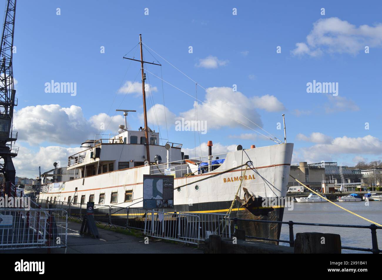 Das Balmoral im Hafen von Bristol. Bristol, England, Vereinigtes Königreich. Februar 2024. Stockfoto