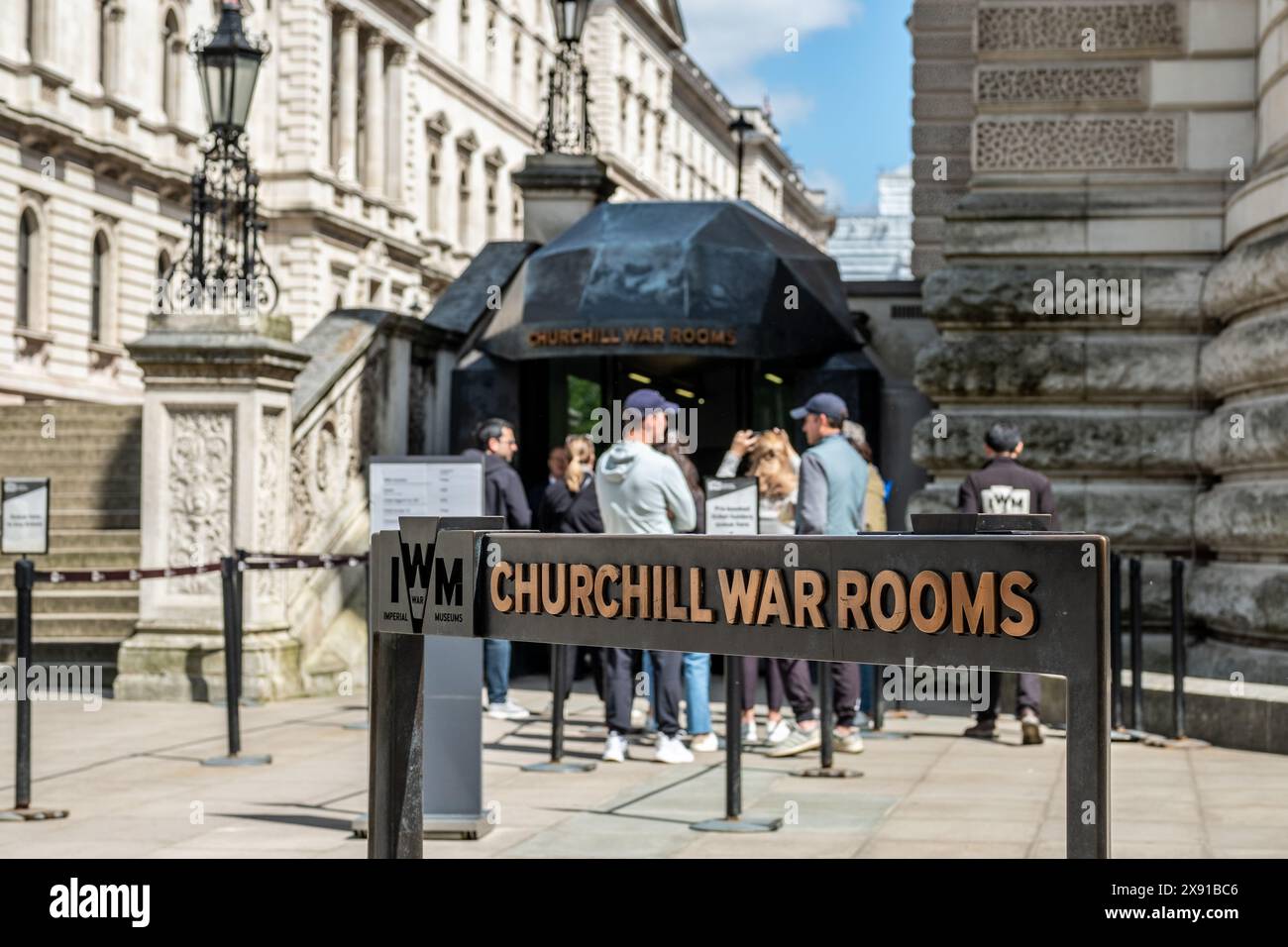 LONDON - 23. MAI 2024: Die Churchill war Rooms, eines der Londoner Imperial war Museums und beliebte Touristenattraktionen Stockfoto