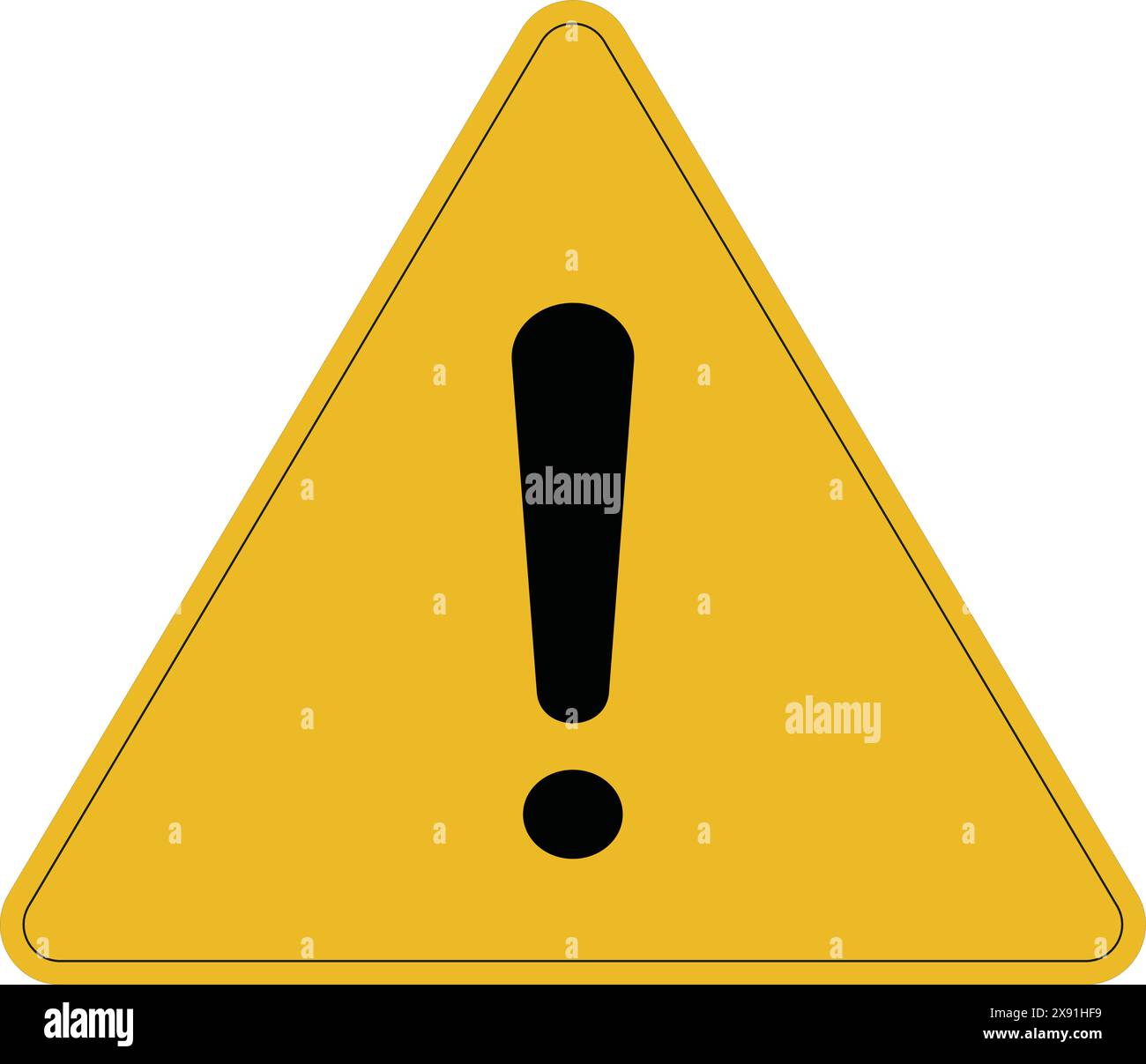 Warnblinkanlage Achtung-Schild , gelbes Warnblinkanlage Gefahr-Schild Stock Vektor