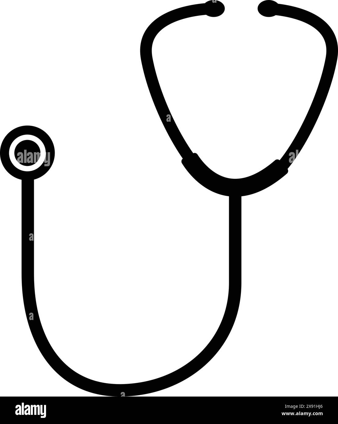 Stethoskop-Symbol, Gesundheitssymbol, medizinisches Zeichen, medizinisches Stethoskop, Gesundheitsgerät Stock Vektor